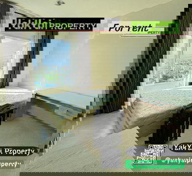 For rent: Aspire Erawan 🎉🎉 Next to BTS Erawan Station 🚈 🔥🔥 Rental price: 8,000 baht 💸🩵 Fully furnished with appliances.