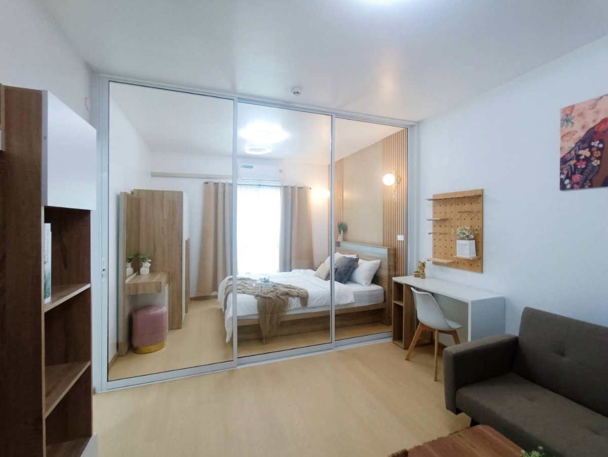 รูป พร้อมอยู่!! แอร์เย็น มีเครื่องซักผ้า UNIO จรัญ3 (กั้นห้อง) ตึก H ชั้น 4 ใกล้สระว่ายน้ำ คอนโดใกล้ MRT ท่าพระ  - รูปที่ 2/19