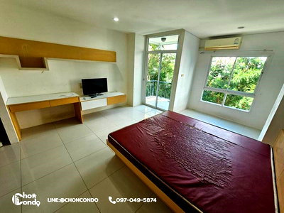 เช่าคอนโด ตลาดหนองมน : Crystal Four Condo Bangsaen ชั้น3----------Tel 097-049-5874 (Line: @choncondo มี@ด้วย)