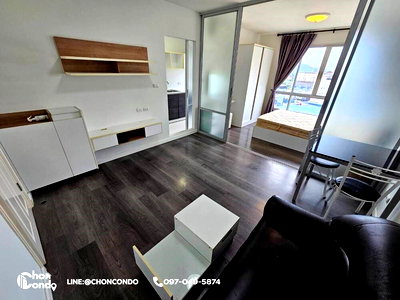 เช่าคอนโด ตลาดหนองมน : DCondo ดีคอนโด ชั้น7 ตึกB  ------------ วิวโล่ง -----------Tel 097-049-5874 (Line: @choncondo มี@ด้วย)