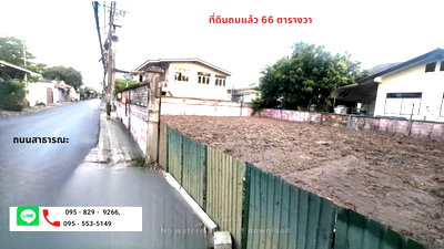 เช่าที่ดิน ม.รังสิต : ให้เช่าที่ดินเปล่าถมแล้ว 66 ตารางวา สรงประภา 1 แยก 4 ใกล้สนามบิน ดอนเมือง กรุงเทพฯ