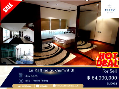 ขายคอนโด : ✨ เป็นเจ้าของสระว่ายน้ำส่วนตัวบนวิวระฟ้าย่านพร้อมพงษ์ Le Raffiné Sukhumvit 31 ห้องสวย สภาพดีเยี่ยม ในราคาที่คุ้มค่าที่สุด ❤️