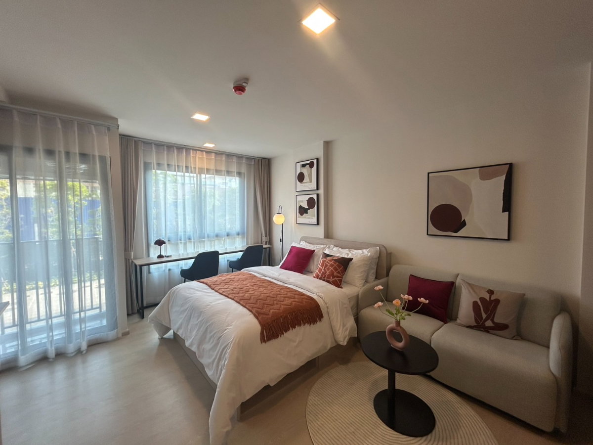 รูป 💎ให้เช่า📣✨ Dcondo Vivid คอนโดใหม่ตรงข้าม ม.กรุงเทพ   ห้องใหม่แกะกล่อง พร้อมอยู่ 1 พ.ค. 69 มีเครื่องซักผ้าอบได้✅ - รูปที่ 1/9