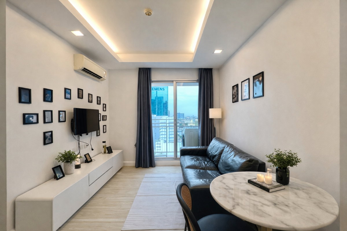 รูป 🍀🍀Cozy room 🌸🌼ให้เช่า📌 ทรู ทองหล่อ (Line:@rent2022)MRT เพชรบุรี✨พร้อมเข้าอยู่🔖A11147 - รูปที่ 4/14