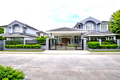 เช่าบ้านเดี่ยว เขตหนองจอก : คฤหาสน์ใหญ่มาก ให้เช่า 5นอน 6แอร์ 5น้ำ 100ตรว. จอดรถ4คัน โลตัส2.3 กม.บิ๊กซี 7-Elevenสุวินทวงศ์ 44 450 ม.รักสัตว์ ตลาดหนองจอก 1.2 กม.