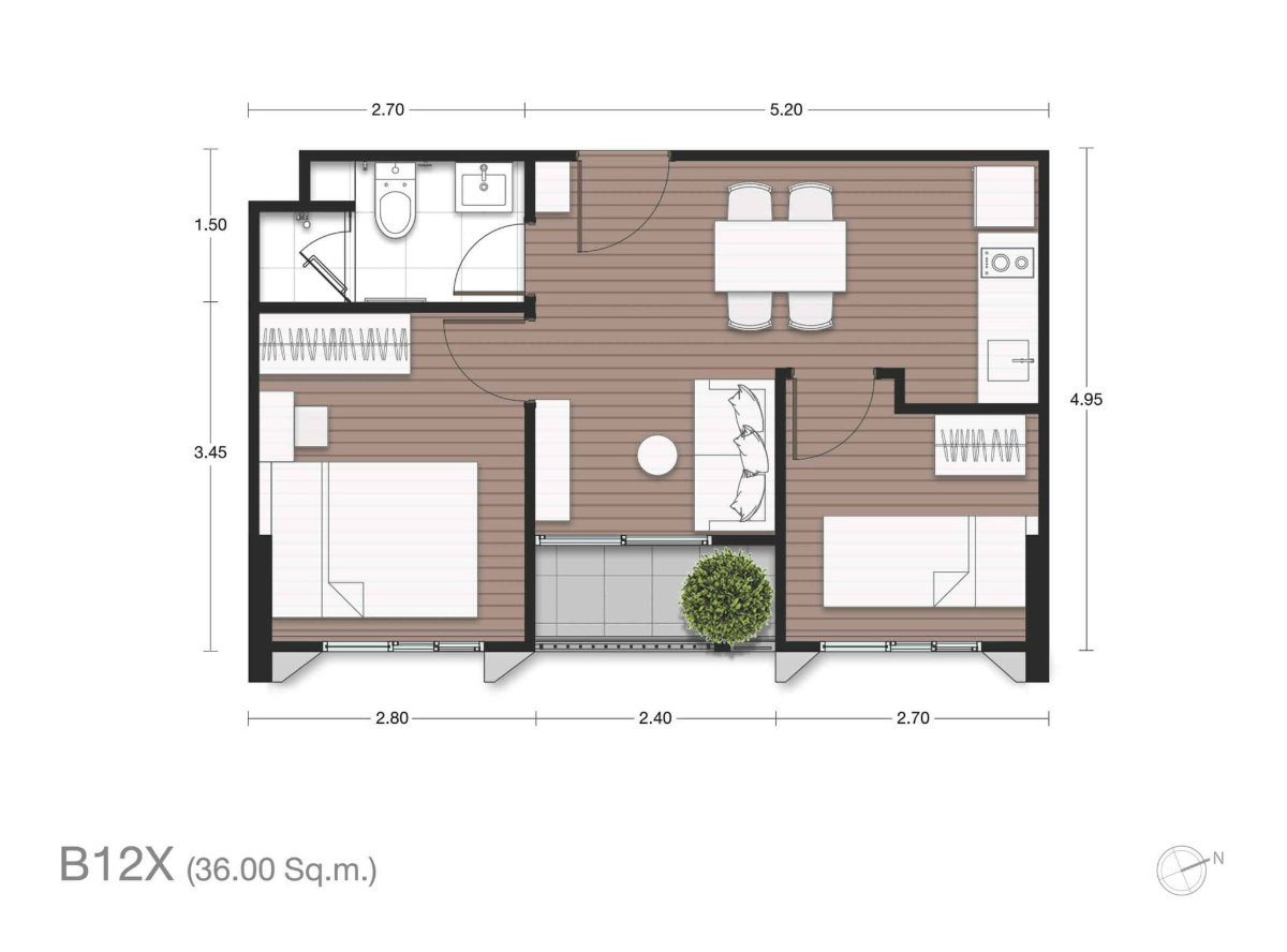 รูป [เจ้าของขายเอง] ขายดาวน์🌟Nue Epic Asok-Rama 9 ห้อง 1 Bed Plus ชั้น 25 ตึก D (Pet Friendly Building)  - รูปที่ 9/14