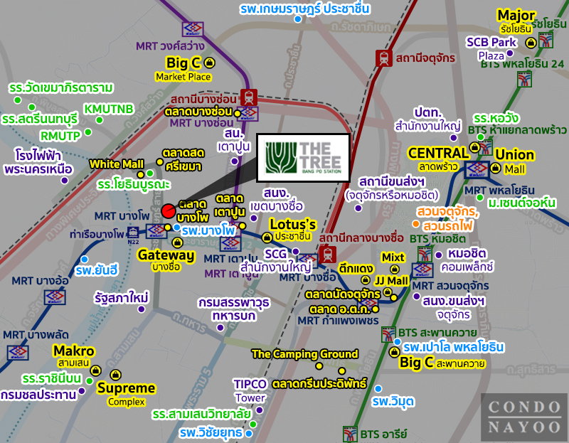picture • Final Unit – The Tree Bangpho | Fully Furnished, River View, 300m to MRT - 16/20