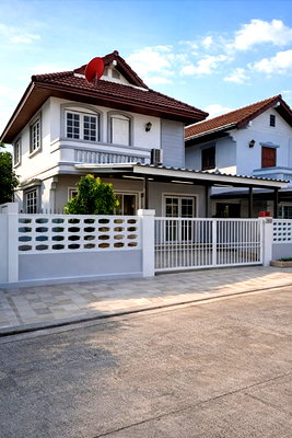 เช่าบ้านเดี่ยว วัชรพล 2/3 : ซอยวัชรพล1-5 เทพรักษ์ แอร์3 บ้านเดี่ยว 3นอน 3 ห้องน้ำ บิ๊กซีวัชรพล 600 ม. 36 ตร.ว. โลตัสวัชรพล 800 ม.