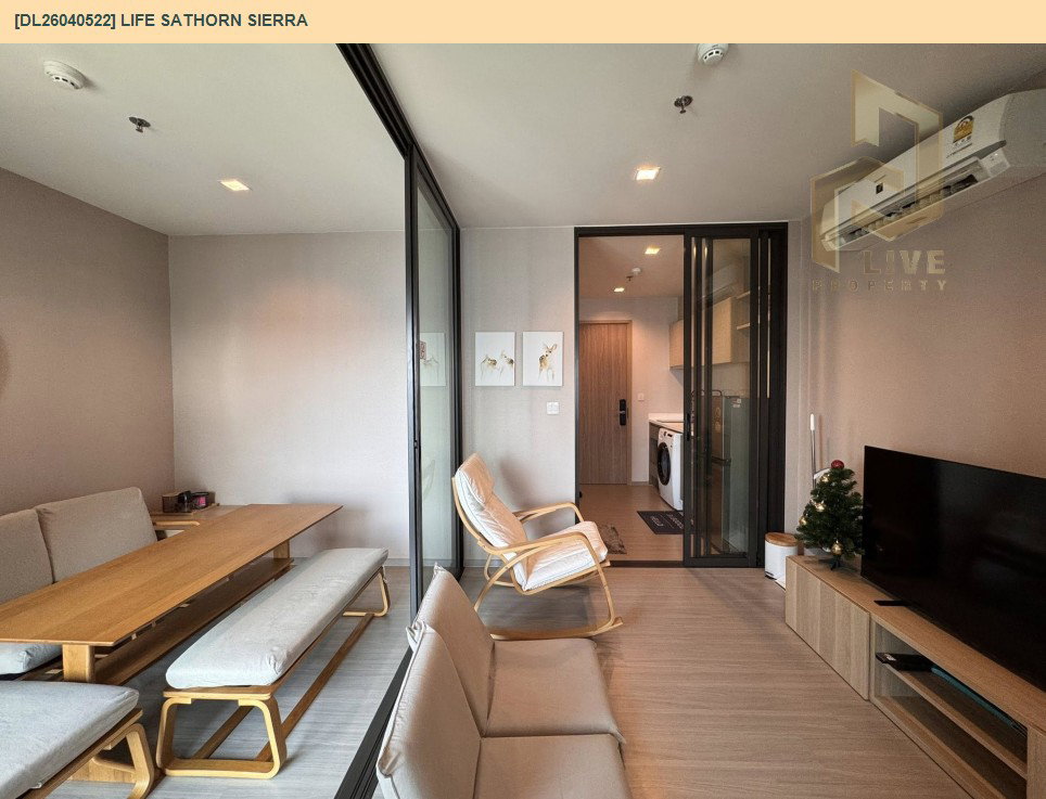 รูป DL26040522 ให้เช่าคอนโด ไลฟ์ สาทร เซียร์รา (Life Sathorn Sierra) ใกล้ BTS ตลาดพลู พร้อมเข้าอยู่ โทรด่วน 0653619502 LineID @897iyzll - รูปที่ 2/9