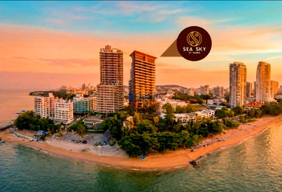 Condos for sale : Sea Sky by Sands Pattaya – Beachfront Condo | From 5.6 MB