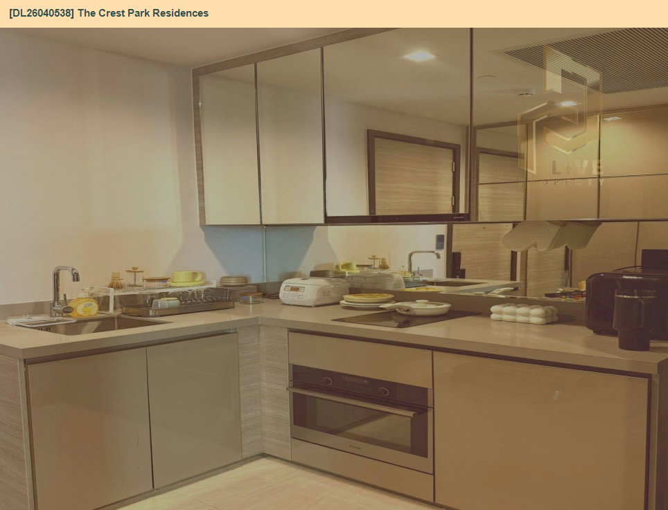 รูป DL26040538 ให้เช่าคอนโด เดอะ เครสท์ พาร์ค เรสซิเดนซ์  (The Crest Park Residences) ใกล้ MRT พหลโยธิน พร้อมเข้าอยู่ โทรด่วน 0614453194 LineID @162cjixi - รูปที่ 5/8