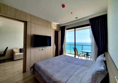 Condos for sale : FQ🗺️KT0390📲LineID @556ryccg🌅1Bedroom 46.5sqm Floor26⛵Sea view Large Balcony🏖️Aeras Jomtien Pattaya