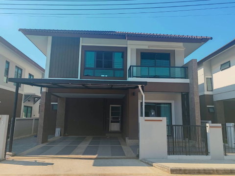 ให้เช่าบ้านเดี่ยว 2 ชั้น ในโครงการบ้านกาญจน์กนก 12 เฟส 3 เชียงใหม่ ใกล้โรงพยาบาลกรุงเทพ (R1041) T.0946511456