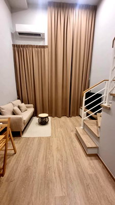 Condos for sale : Culture Chula【𝐒𝐄𝐋𝐋 & 𝐑𝐄𝐍𝐓】🔥Earth tone room with complete furnishings, well-designed workspace.🔥 Contact Line ID: @hacondo