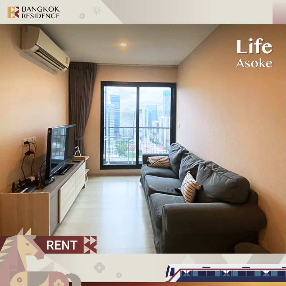 รูป  เช่าคอนโด 🛋️ Life Asoke ใกล้ MRT เพชรบุรี 🌷 2นอน 55ตรม 30K ห้องสวย เฟอร์ครบ พร้อมเข้าอยู่  - รูปที่ 1/7