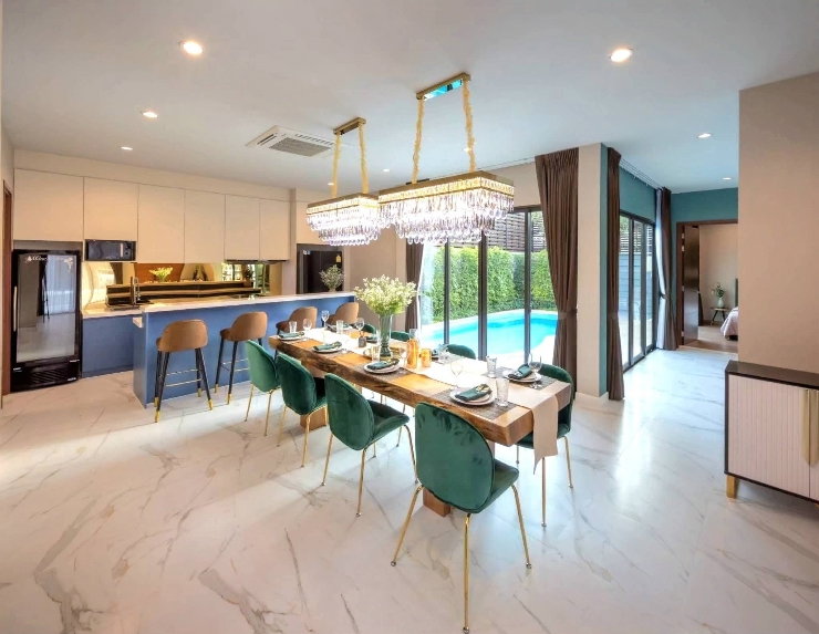 รูป ปล่อยเช่าพลูวิลล่า Modern Luxury Pool villa - PALM SPRINGS PRIVATO  ( บ้านตัวTop ของโครงการมีหลังเดียว ) ใกล้กาดฝรั่ง , โรงเรียนนานาติลานนา , สนามบิน - รูปที่ 4/23