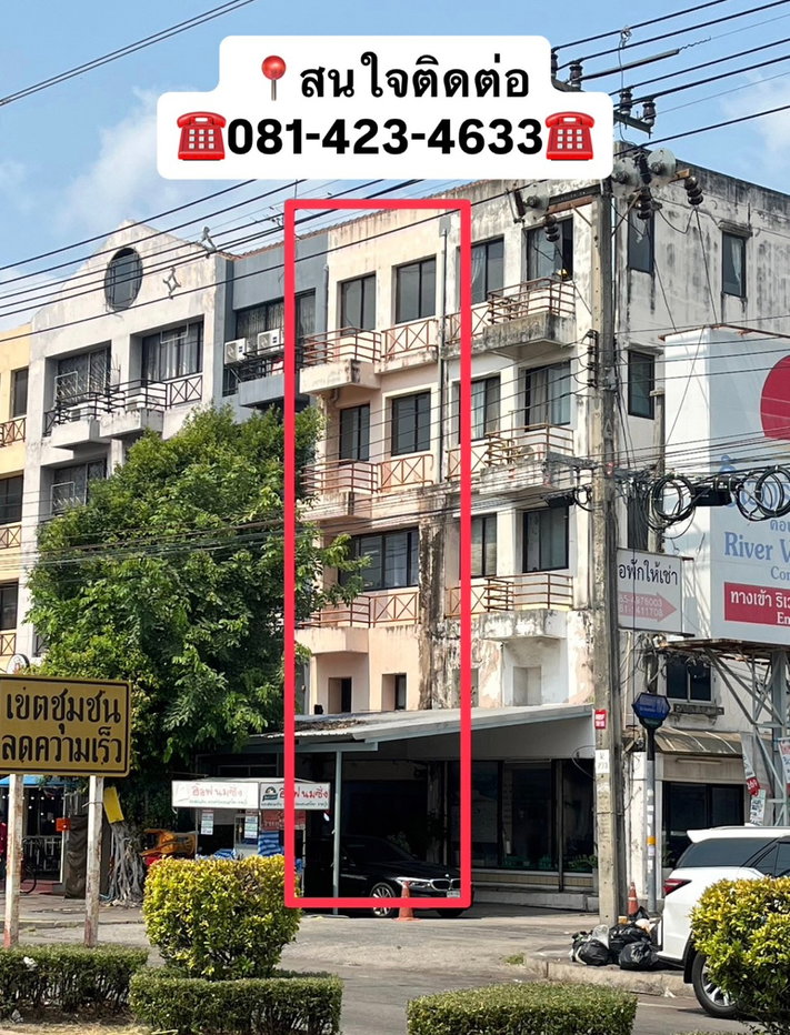 รูป ขายตึกแถว 5 ชั้น บางกระสอ นนทบุรี ทำเลค้าขาย ติดถนนหลัก ใกล้ MRT สะพานพระนั่งเกล้า  - รูปที่ 1/4