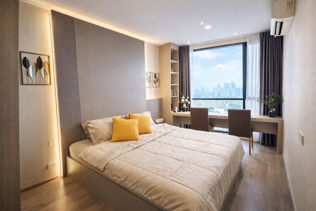 รูป ให้เช่า ✨ เดอะ คราวน์ เรสซิเดนซ์ 45 ตร.ม  ✨ชั้นสูงวิวสวย สวนเบญ ใกล้ MRT ทางด่วน สะดวกไปสีลม สาทร เดินถึง One Bangkok ไลน์ @sariproperty - รูปที่ 2/21