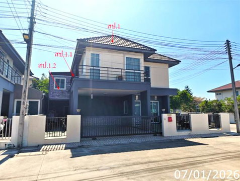 บ้านเดี่ยว 57.6 ตร.วา บูรพา เมาน์เท่น บ้านบึง ชลบุรี 4.3M