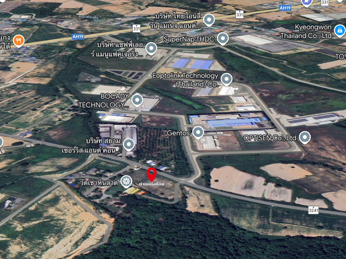 รูป โอกาสลงทุนทำเล ที่ดิน 8 ไร่เศษ ติดถนน 3241 ตรงข้ามทางเข้านิคมฯ WHA Chonburi 2 - รูปที่ 3/6