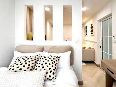 คอนโด ลาดพร้าว 48 :  ขายคอนโด The Niche ลาดพร้าว 48 เฟส 2 ห้องสวยพร้อมอยู่ แถมฟรีเครื่องใช้ไฟฟ้าและเฟอร์นิเจอร์บิลท์อิน ราคานี้ฟรีทุกค่าใช้จ่ายวันโอน! 