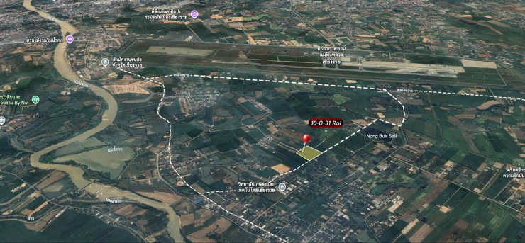 รูป ขายที่ดินเปล่า ผังสีชมพู พื้นที่ 18 ไร่เศษ ต.ริมกก อ.เมือง จ.เชียงราย - รูปที่ 16/18