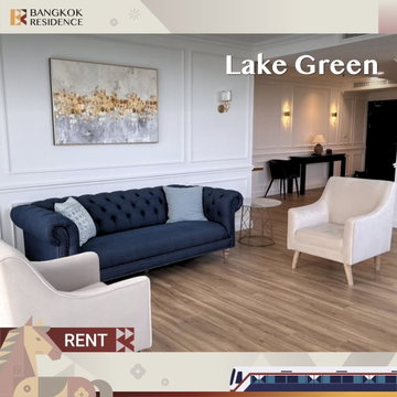  Condo for rent 🍃 Lake Green, near BTS Asok, 2BR 125 sq.m. 90k, newly renovated beautiful unit ❤️ 