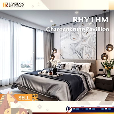 Condos for sale : Condo for Sale 💎Beautiful high-floor unit at RHYTHM Charoenkrung Pavilion