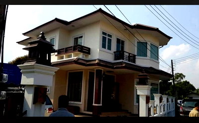 บ้านเดี่ยว เชียงใหม่ : ขายบ้านเดี่ยวสองชั้น 3 ห้องนอน 3 ห้องน้ำ โซนแม่แฝก อ.สันทราย จ.เชียงใหม่ เฟอร์นิเจอร์ครบ (H421) T.0946511456