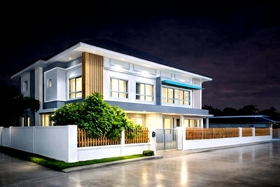 เช่าบ้านเดี่ยว สมุทรปราการ : บ้านคลองสวน 800 ม. โลตัส ประชาสามัคคี 3 นอน 2 น้ำ 35 ตร.ว. 140 ตร.ม. บ้านแฝด 2 ชั้น ประชาอุทิศ90