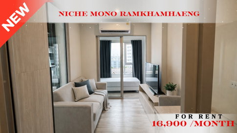 💝 Fully Furnished Unit For Rent 📌 Niche Mono Ramkhamhaeng  (Line: @rent2022) | Prime Ramkhamhaeng Location  ✨ Ready to move in! ✨ 📌Code: A11178