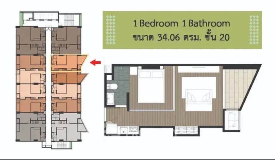 picture 1-BR Condo at Siamese Ratchakru near BTS Sanam Pao (ID 2810069) - 8/10