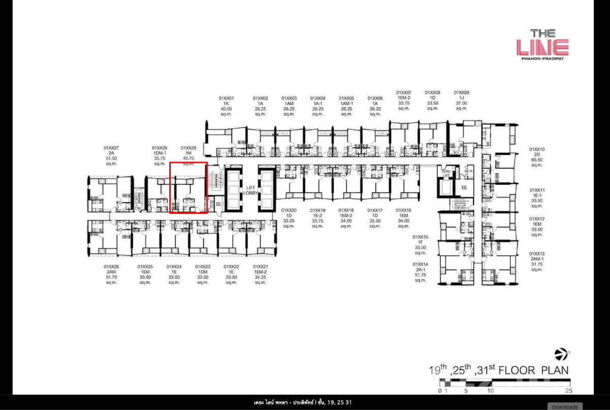 รูป ให้เช่าคอนโด เดอะไลน์ พหล - ประดิษฐ์ เฟอร์นิเจอร์ครบครัน (S15-0479) - รูปที่ 1/14