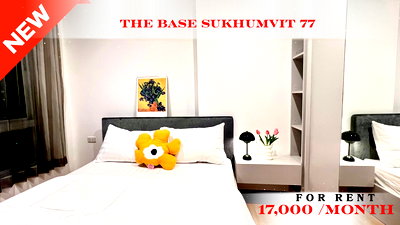 Condos for rent : 🚆 Prime Condo Location For Rent 📌 The Base Sukhumvit 77 Condominium (Line: @rent2022) | Near BTS On Nut  ✨ Ready to move in! ✨ 📌 Ref Code: A11156