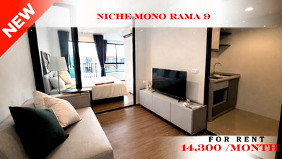 Condos for rent : 💝 Fully Furnished Unit For Rent 📌 Niche Mono Rama 9 (Line: @rent2022) | Near MRT Thailand Cultural Centre  ✨ Ready to move in! ✨ 📌 Ref Code: A11179