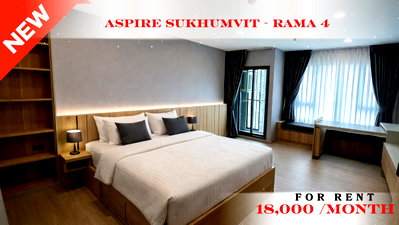 Condos for rent : 💙 Modern Room For Rent 📌 Aspire Sukhumvit – Rama 4 (Line: @rent2022) | Near BTS Phra Khanong  ✨ Ready to move in! ✨ 📌 Ref Code: A10800
