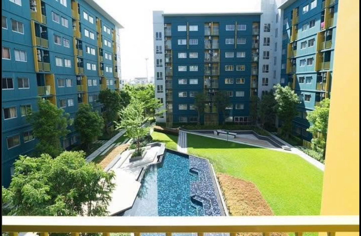 รูป ปล่อยเช่า พลัม พาร์ค รังสิต เฟส1 1นอน 24.8ตร.ม. ชั้น4 ทิศตะวันออก เฟอร์ครบ วิวสระ ใกล้ Tops/พหลโยธิน โทร 0979470616 LINE Hry.2011 - รูปที่ 1/9