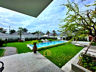 บ้านเดี่ยว ม.ราชภัฏสวนดุสิต หัวหิน : 🏡 พูลวิลล่าหรู 4 ห้องนอน – พื้นที่กว้างขวาง บนที่ดินขนาดใหญ่ | สระว่ายน้ำส่วนตัว 4×12 ม.