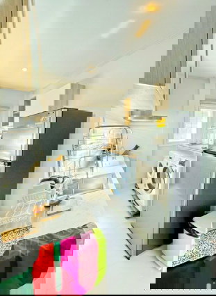 รูป ใกล้ตลาดคลอง6 800 ม. 58ตร.ว. 230 ตร.ม. ตลาดเอซี สายไหม Big C ลำลูกกา บ้านเดี่ยว 2ชั้น 4นอน 3น้ำ ตลาดใหญ่ลำลูกกา 1.0 กม. รร.นานาชาติเคไอเอส - รูปที่ 4/8