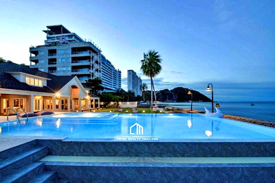 บ้านเดี่ยว ประจวบคีรีขันธ์ : บ้านพักตากอากาศติดทะเล (เขาเต่า) พื้นที่ 2 ไร่ครึ่ง พร้อมเข้าอยู่