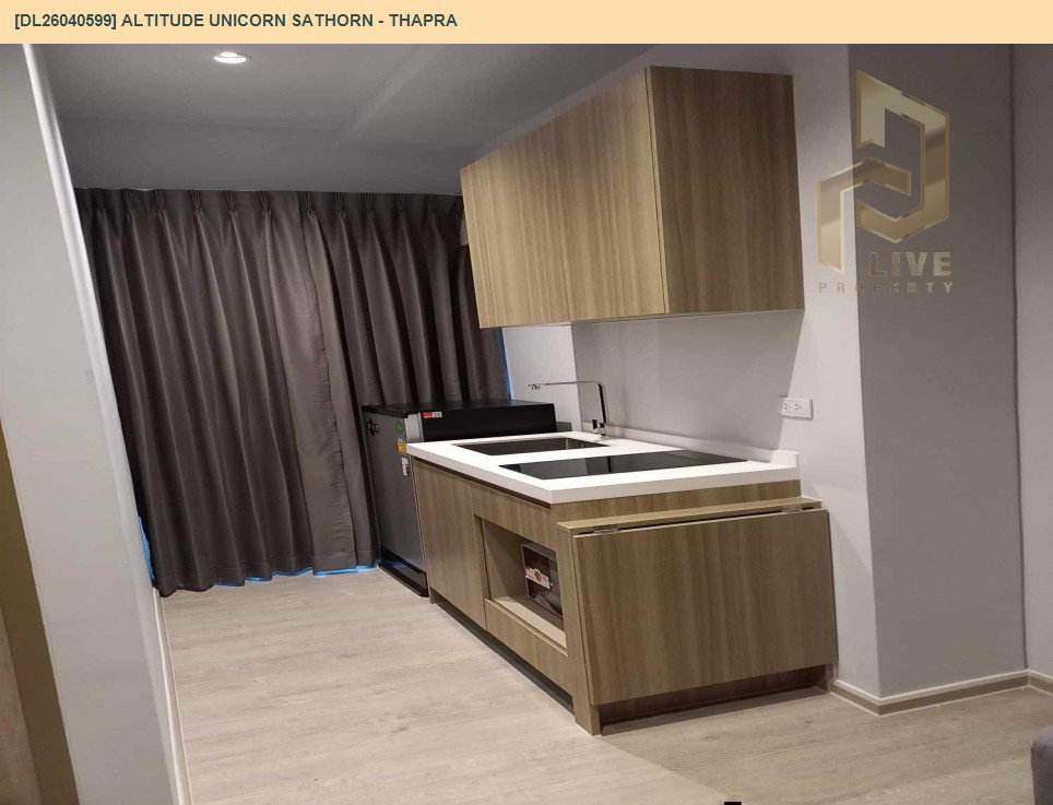 รูป DL26040599 ให้เช่าคอนโด อัลติจูด ยูนิคอร์น สาทร - ท่าพระ (Altitude Unicorn Sathorn - Thapra) ใกล้ BTS ตลาดพลู พร้อมเข้าอยู่ โทรด่วน 0653619502 LineID @897iyzll - รูปที่ 5/6