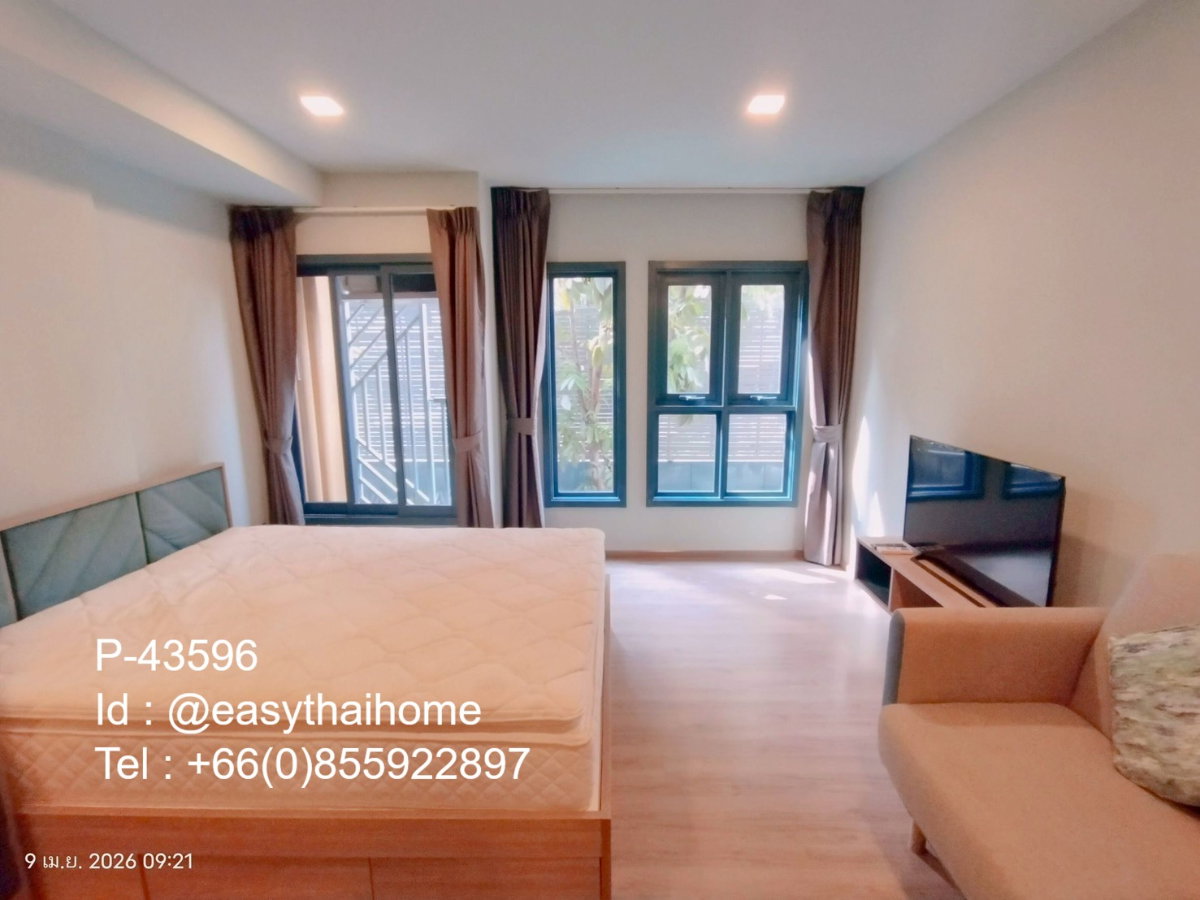 รูป P-43596 คอนโดหรู เดอะ เบส สุขุมวิท 50 ใกล้ BTS อ่อนนุช! ห้องสตูดิโอวิวสวน 13,000/เดือน | Line Id: @easythaihome | 085-592-2897 - รูปที่ 11/16