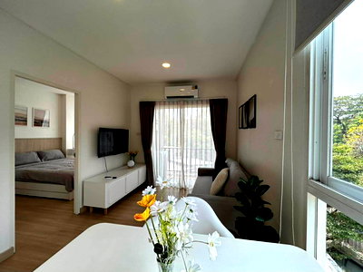 Condos for rent Maya Chiang Mai : For rent: One Plus Huay Kaew Condo, brand-new and beautiful room, near MAYA and Nimmanhaemin. 15,000 THB/month.