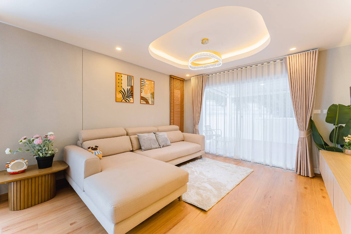 รูป บ้าน 2 ชั้น Minimal cozy style 3 ห้องนอน 2 ห้องน้ำ ที่ดิน 58 ตรว. (แปลงหัวมุม) พร้อมสระว่ายน้ำ ขนาดกําลังพอดี 40 ตรม. พร้อมอยู่ - รูปที่ 5/35