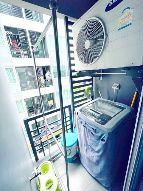 รูป MRTบางรักใหญ่ รัตนาธิเบศ 1น้ำ S9 Condo ถ.ราชพฤกษ์ เครื่องใช้ไฟฟ้าครบ ค.ซักผ้า ตึกA ชั้น4 25ตร.ม. ห้อง Studio - รูปที่ 4/8