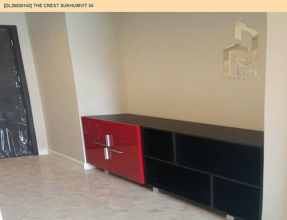 รูป DL26020143 ให้เช่าคอนโด เดอะ เครสท์ สุขุมวิท 34 (The Crest Sukhumvit 34) ใกล้ BTS ทองหล่อ พร้อมเข้าอยู่ โทรด่วน 0614453194 LineID @162cjixi - รูปที่ 11/12
