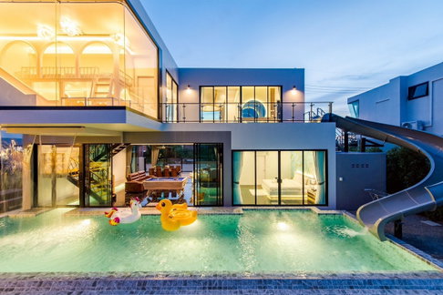 Call : 089-926-7665 La Mer Pool Villa Hua Hin พูลวิลล่าหัวหินสุดหรู 100 ตารางวา 4 ห้องนอน 4 ห้องน้ำ ตกแต่งพร้อมเข้าอยู่