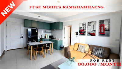 Condos for rent : 💝 Fully Furnished Unit For Rent 📌 Fuse Mobius Ramkhamhaeng Station (Line: @rent2022) | Near Ramkhamhaeng Station✨ Ready to move in! ✨ 📌Code: A11159