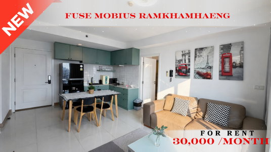รูปภาพ 💝 Fully Furnished Unit For Rent 📌 Fuse Mobius Ramkhamhaeng Station (Line: @rent2022) | Near Ramkhamhaeng Station✨ Ready to move in! ✨ 📌Code: A11159