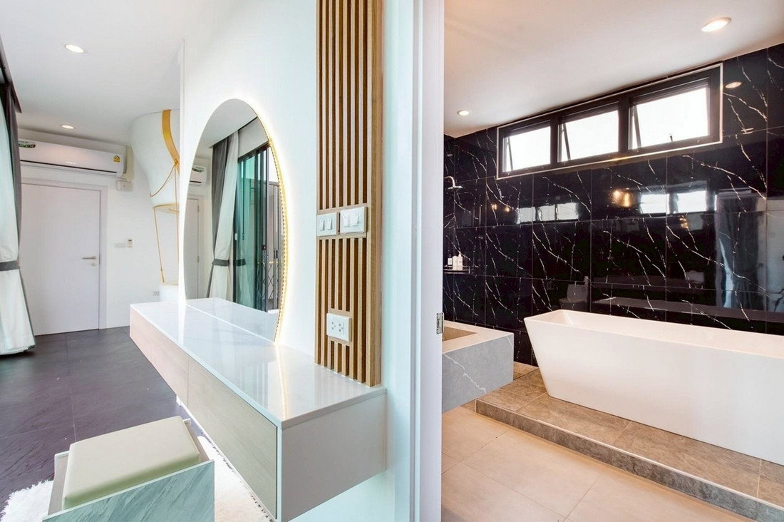 รูป Call : 089-926-7665 La Mer Pool Villa Hua Hin พูลวิลล่าหัวหินสุดหรู 100 ตารางวา 4 ห้องนอน 4 ห้องน้ำ ตกแต่งพร้อมเข้าอยู่ - รูปที่ 11/13